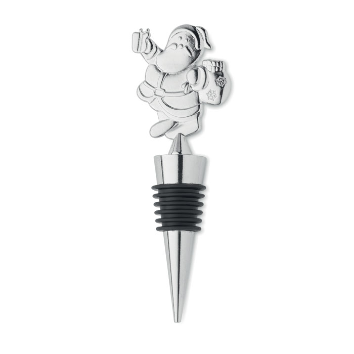 Bouchon personnalisé motif Noël Alto Argent mat